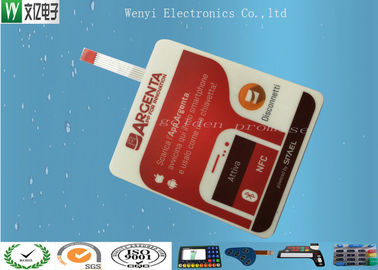 蝕知のPCの砂の平らな膜スイッチ無し3M 467赤い補強剤が付いているカーボンZIF尾