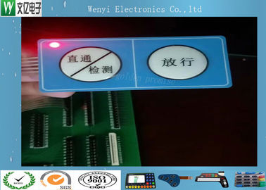 Polydomeの側光のLEDによってバックライトを当てられる浮彫りになる膜スイッチ
